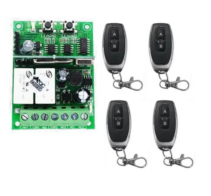 NEW Individual learning code DC9V 12V 24V 10A 2CH Wireless Remote Control Switch Relay Output Radio Receiver Module+Transmitter |