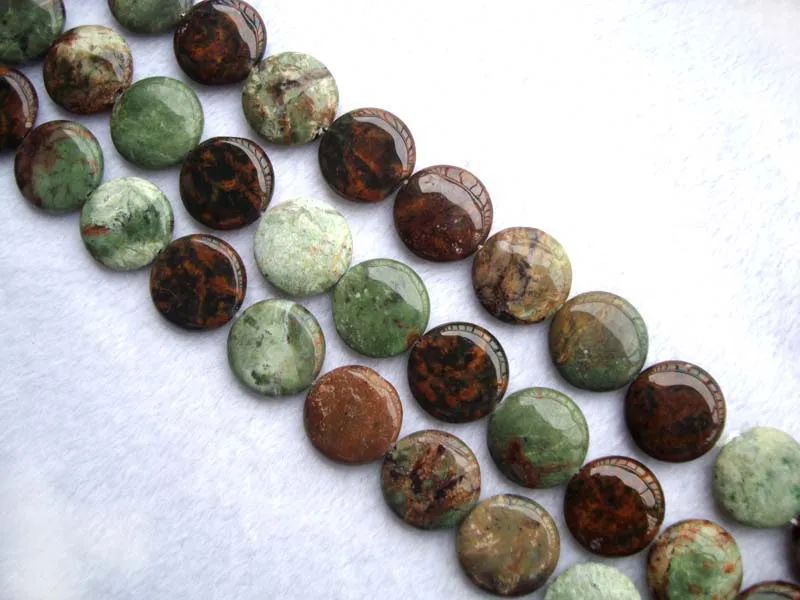 Натуральные африканские зеленые опаловые плоские монетки/круглые свободные