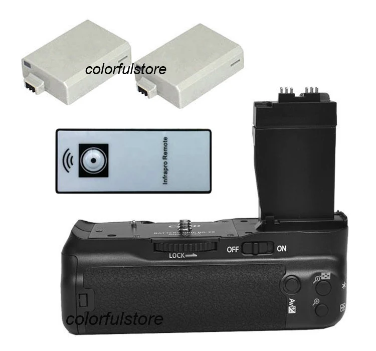 Ручка для батареи Canon EOS 550D 600D 650D 700D Rebel T2i T3i T4i T5i SLR Camera + IR Remote 2 x вертикальные