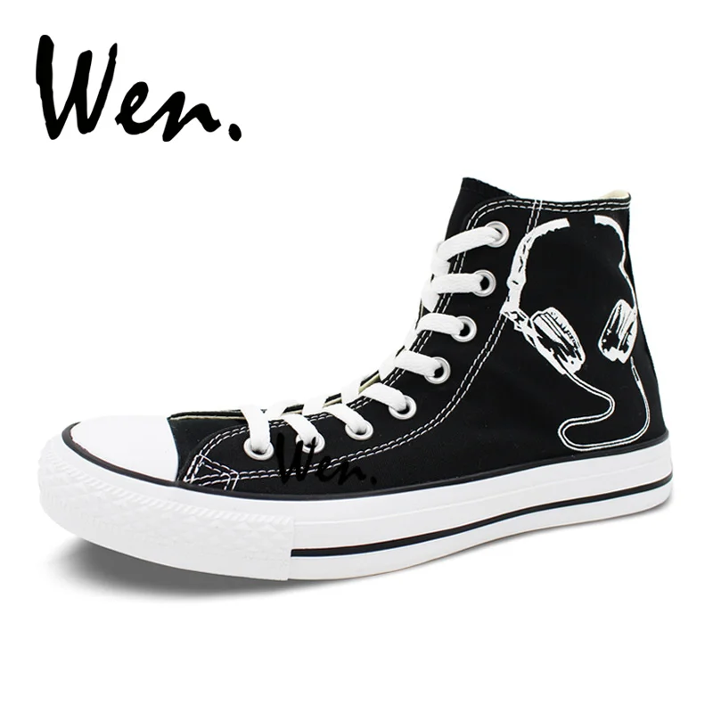 Оригинальные черные дизайнерские кроссовки Wen наушники и микрофон для мужчин