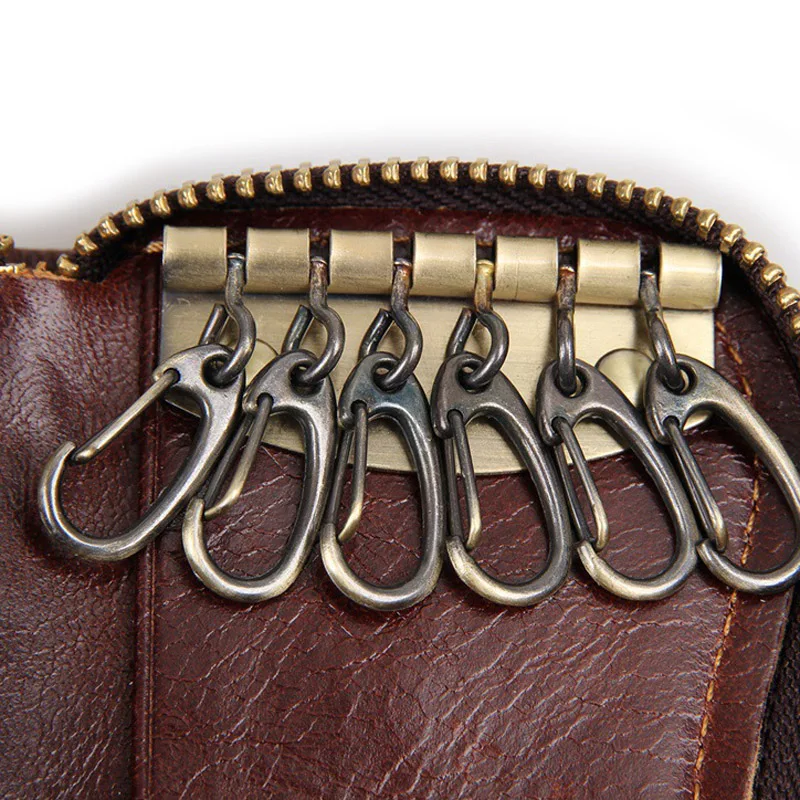 Бумажники для ключей из натуральной кожи мужчин ключница органайзер Женский