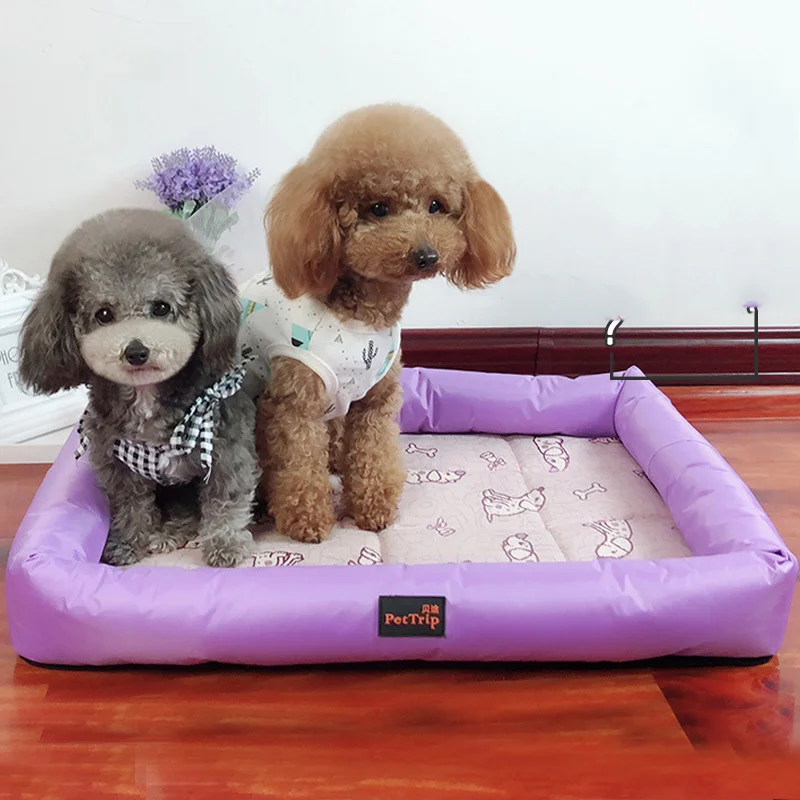 Cartoon Waterproof Cooling Dog Sleeping Bed Summer Anti-dirty Pet Mat Thicken Kennel For Large Small Dogs | Дом и сад