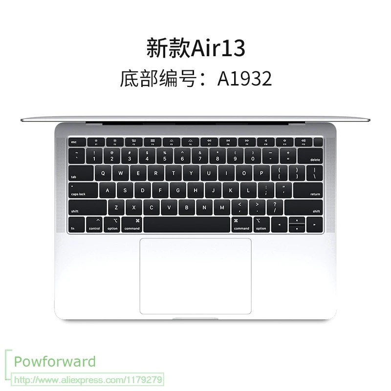 New Air 13.3 A1932 ТПУ защитный чехол для клавиатуры Apple macbook Air Pro с retina 11 12 13 15 17 Сенсорная панель 13,3 15,4 - Цвет: New Air 13.3 A1932