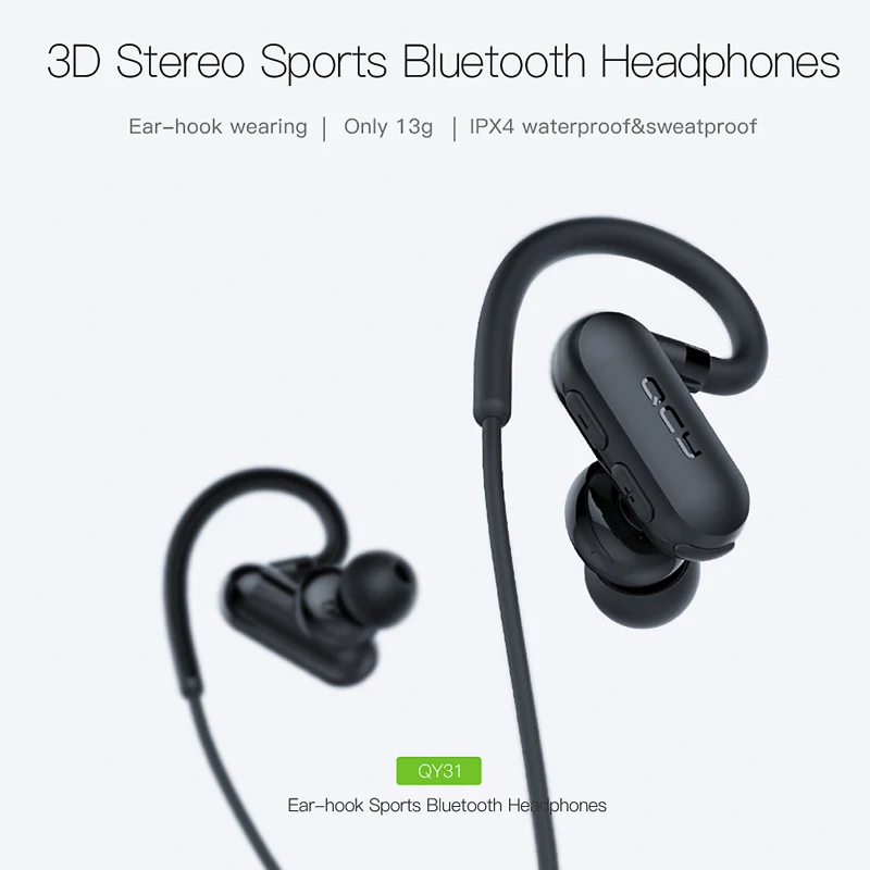 QCY QY31 Bluetooth 4 1 наушники беспроводные IPX4 Спортивная гарнитура с защитой от пота