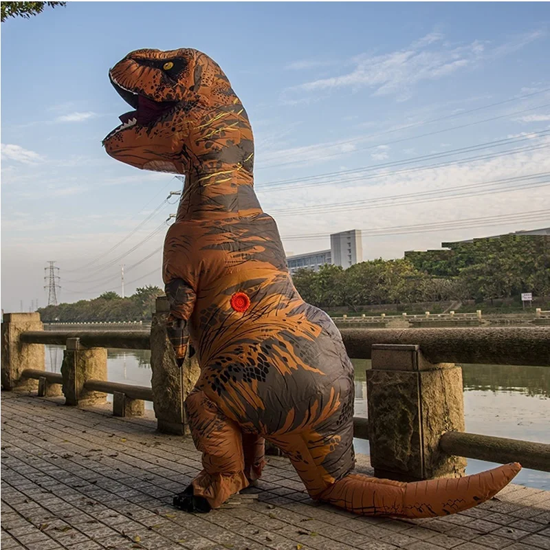 Костюм взрослого динозавра T-REX Jurassic World Park, увеличивающийся, для косплея и нарядной вечеринки.