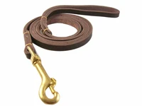 the first layer of soft leather sized dog teddy vip dog rope dog chain leather leash pet supplies