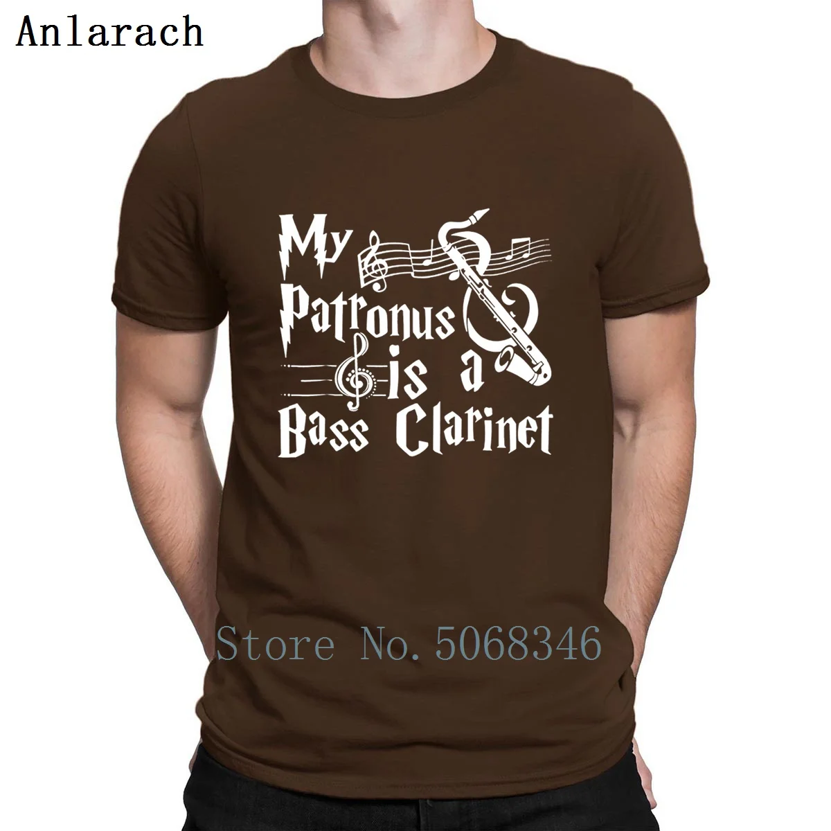 Футболка с принтом My Patronus Is A Bass Clarinet дизайнерский комический знаменитый наряд