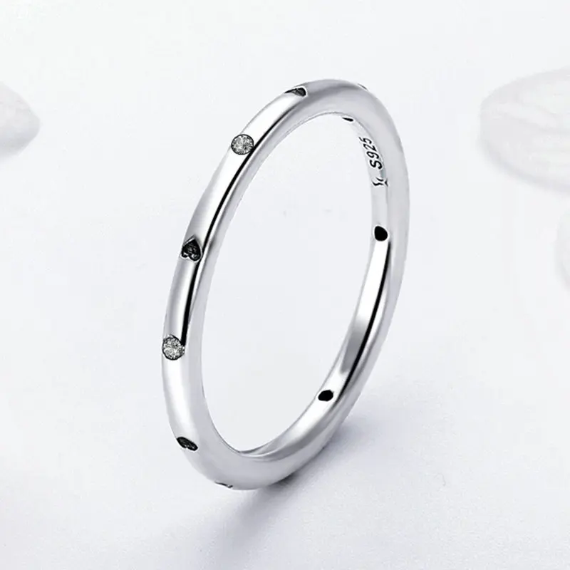GXR374 Подлинное 925 пробы Серебряное штабелируемое кольцо 8 видов стилей Love Forever Heart кольцо на палец для женщин Женское Обручальное кольцо ювелирные изделия Anel - Цвет основного камня: GXR374