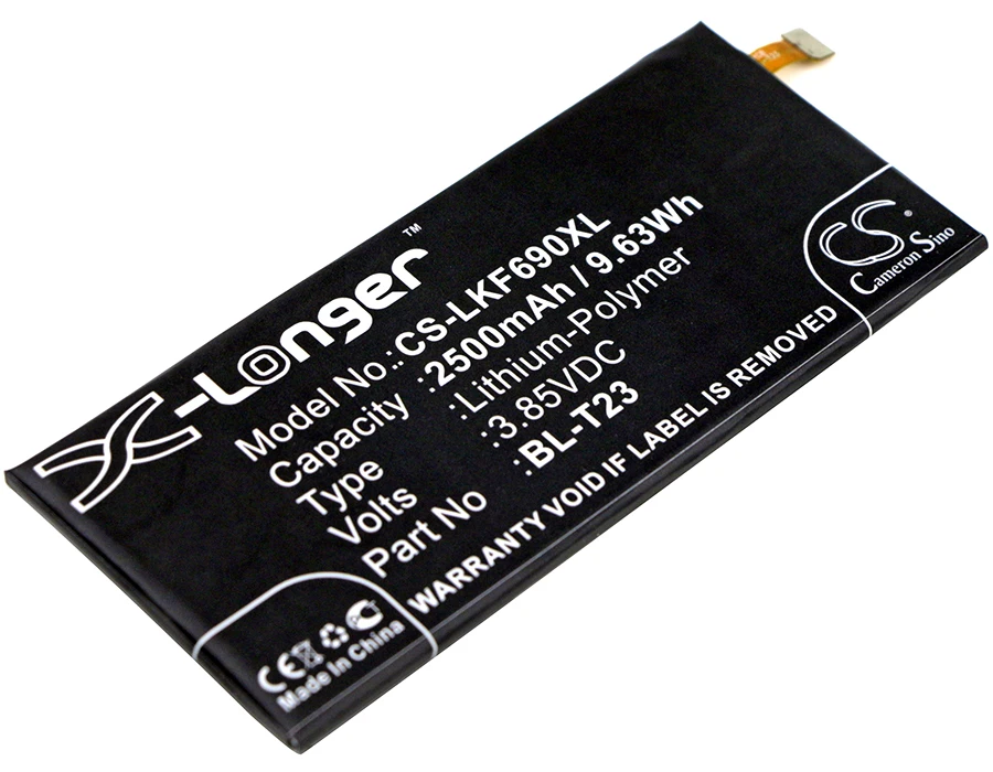 Аккумулятор Cameron Sino 2500 мАч EAC63278801 для LG F690L F690S K500 K500H K580 K580AR K580F K580H K580Y X Cam 4G|2500mah