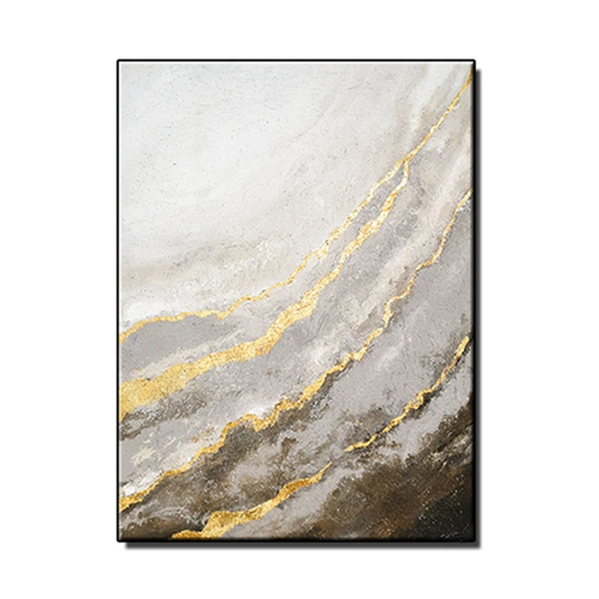 MYT абстрактная белая цветная живопись современное искусство на холсте акриловая