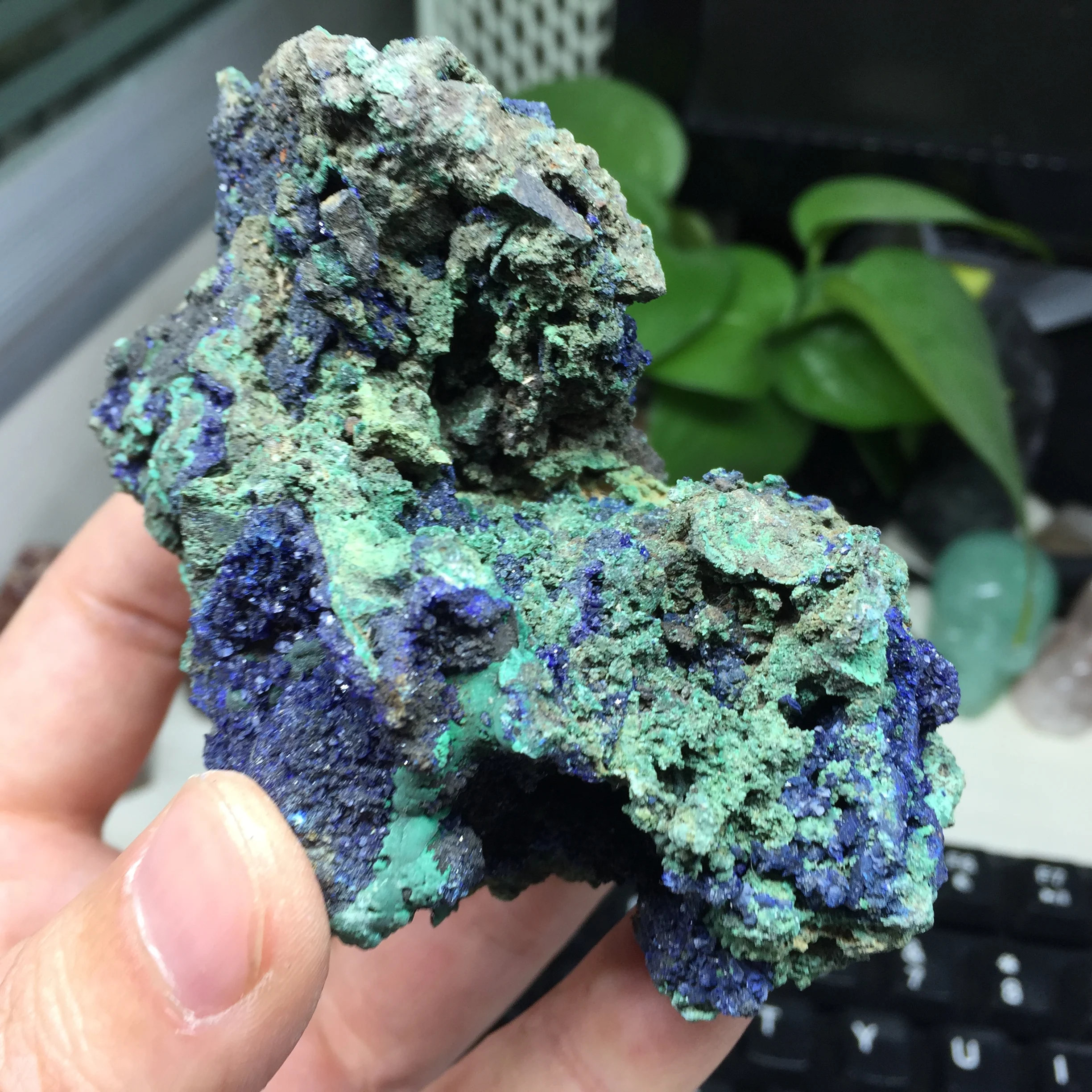 246 г натуральный чессилитовый материал образец Azurite Geode Bule и зеленый Целебный