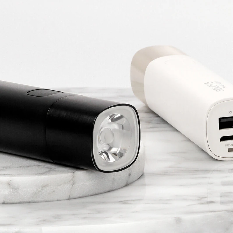 Xiaomi SOLOVE X3 USB Перезаряжаемый яркий EDC фонарик 3000 мАч Внешний аккумулятор портативный мини светодиодный фонарь для наружного велосипеда