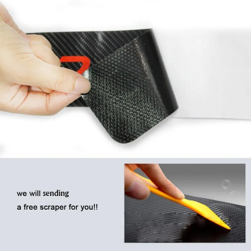 4 шт. автомобильные наклейки на дверную педаль из углеродного волокна|Наклейки