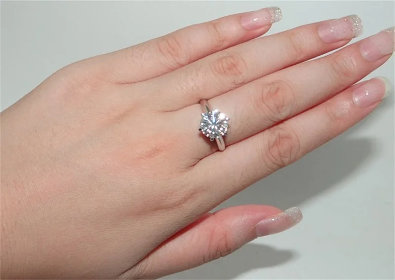 Yhamni резные 18krgp штамп золото Кольца 2ct CZ Diamant Обручение кольцо Белый/желтого золота Цвет Свадебные Кольца для для женщин подарок l1699