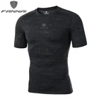 FANNAI футболка для тренажерного зала, фитнеса, бега, Мужская камуфляжная компрессионная облегающая спортивная одежда, мужская сухая посадка, баскетбольная тренировочная футболка AM314
