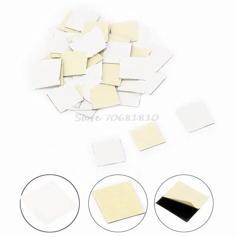 

50Pcs 14*14mm Sticker Thermal Double Side Adhesive Tape Heatsink For CPU Screen Drop Shipping