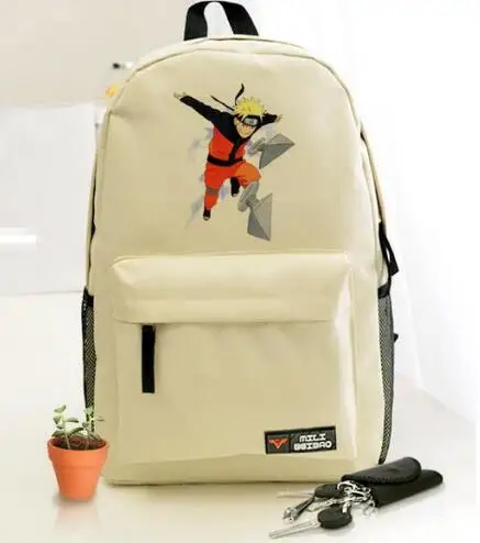 Наруто Саске Печать Рюкзак Аниме Наруто Холст Рюкзаки Школа Bookbags Модный Путешествовать Спорт Уличный Кемпинг - Цвет: Style 8