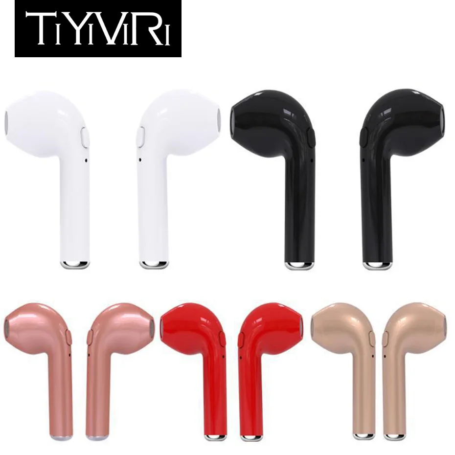 TiYiViRi Мини наушники с микрофоном Bluetooth мини беспроводная гарнитура спортивные