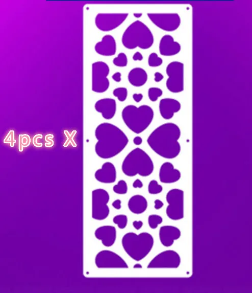 K 4PCS 4 шт. 18 см x 45 см экран перегородки складные движения Шторы Современные подвесные панели украшения комнаты Аксессуары разделитель biombo decoratie - Цвет: K 4PCS