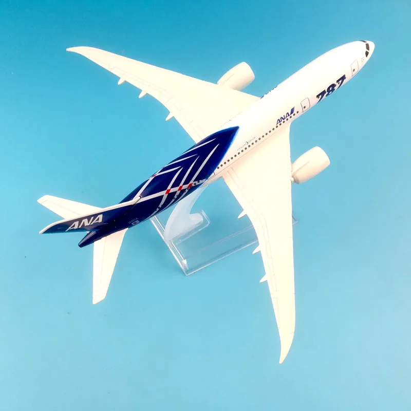 Бесплатная доставка 16 см модель самолета Боинг 787 ANA из металлического сплава