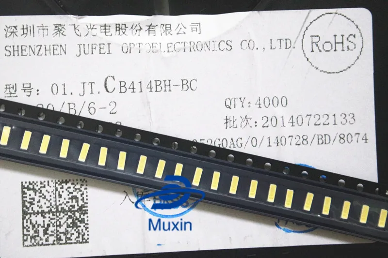 JUFEI 4014 LED 100 шт. светодиоды средней мощности с подсветкой 0 5 Вт 3 в холодный белый