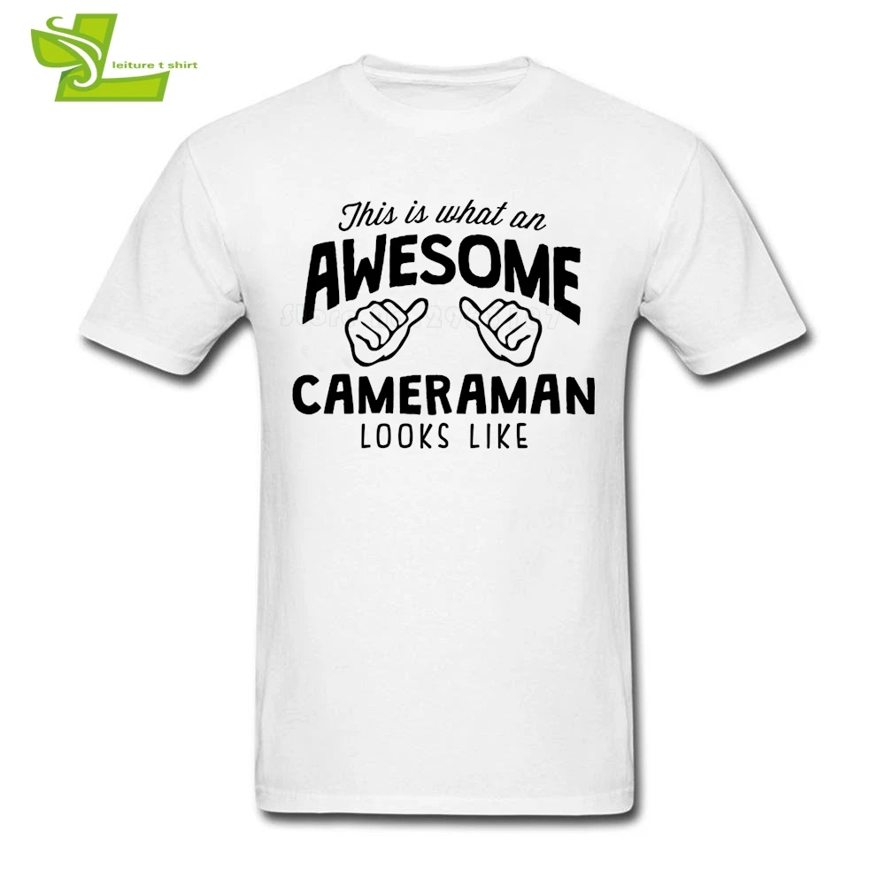 Awesome Cameraman Looks Like T shirt Man Short Sleeve Tee Male Newest Big Tops Cool Customized Loose Guys Shirts | Мужская одежда
