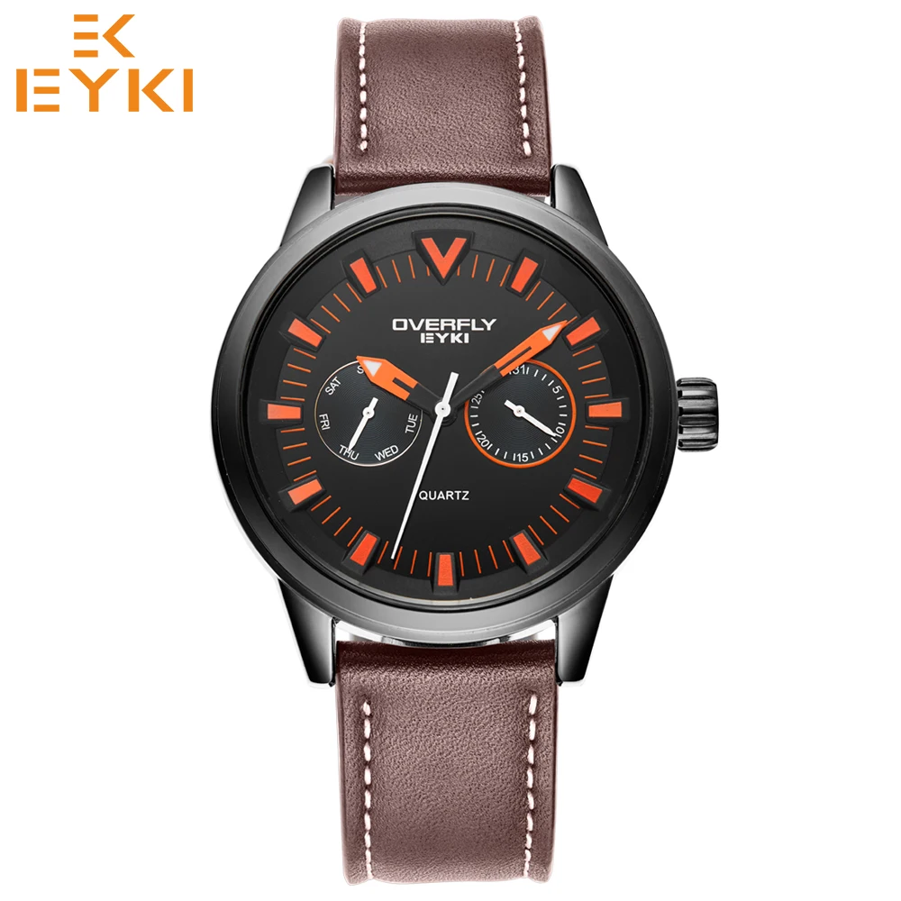 EYKI для мужчин водонепроницаемый армии календари день дата Спорт часы Человек