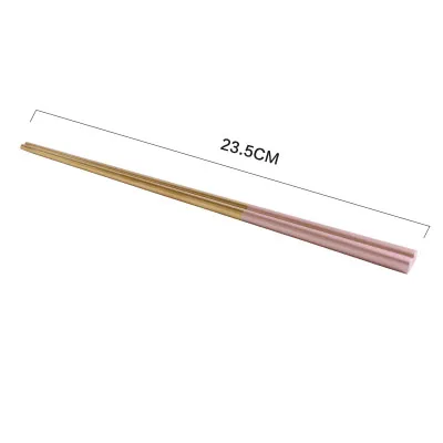 Gold-Chopsticks Набор столовых приборов из нержавеющей стали, столовые вилки, нож, десертные ложки, ложка для размешивания кофе, фруктовые ForksTableware, поставщик домашнего ресторана - Цвет: Gold-Chopsticks