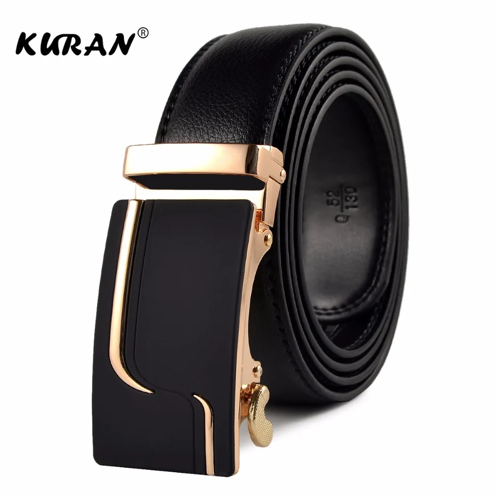 [Куран] Новые брендовые Дизайнерские мужские ремни Элитная кожаные для мужчин