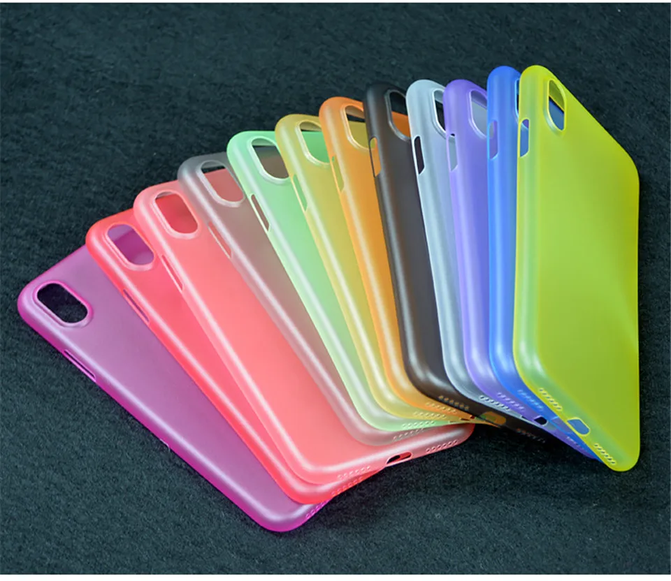 0,3 мм ультра тонкий чехол для iPhone X XR XS Макс Matte Пластик задняя крышка чехол для iPhone х R X S Макс моды чехол