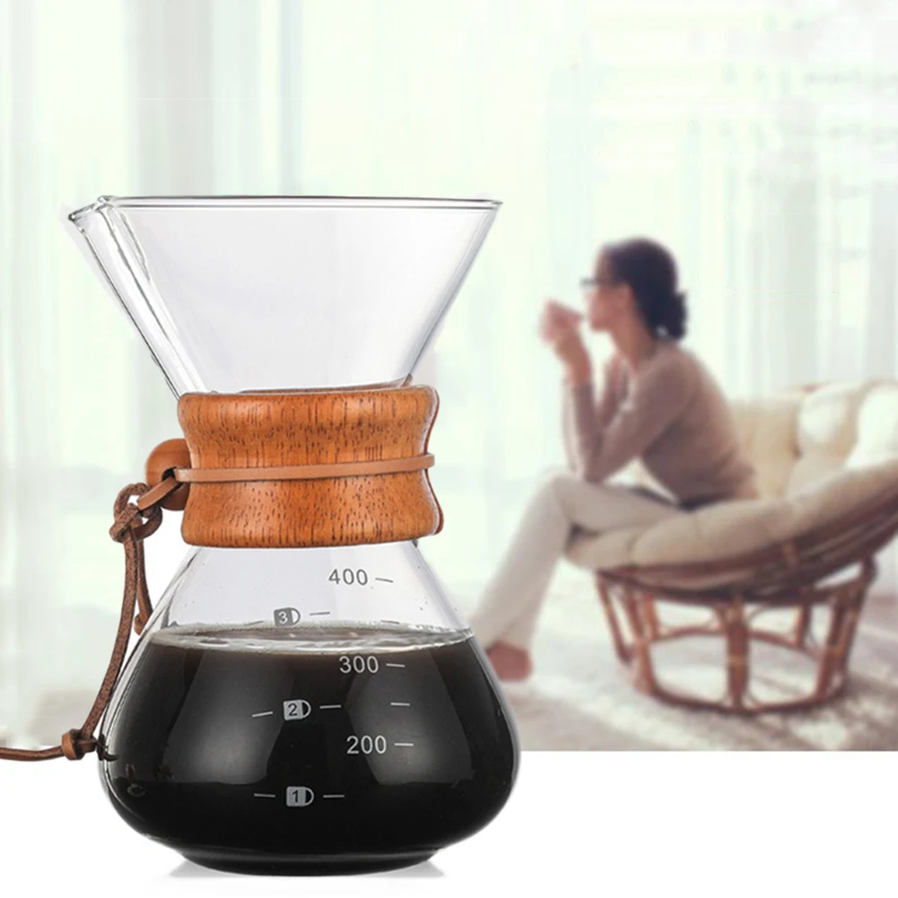 Стеклянный Экспресс капельный портативный кофейник чайник Эспрессо машина с фильтром из нержавеющей стали бариста кувшин Перколятор