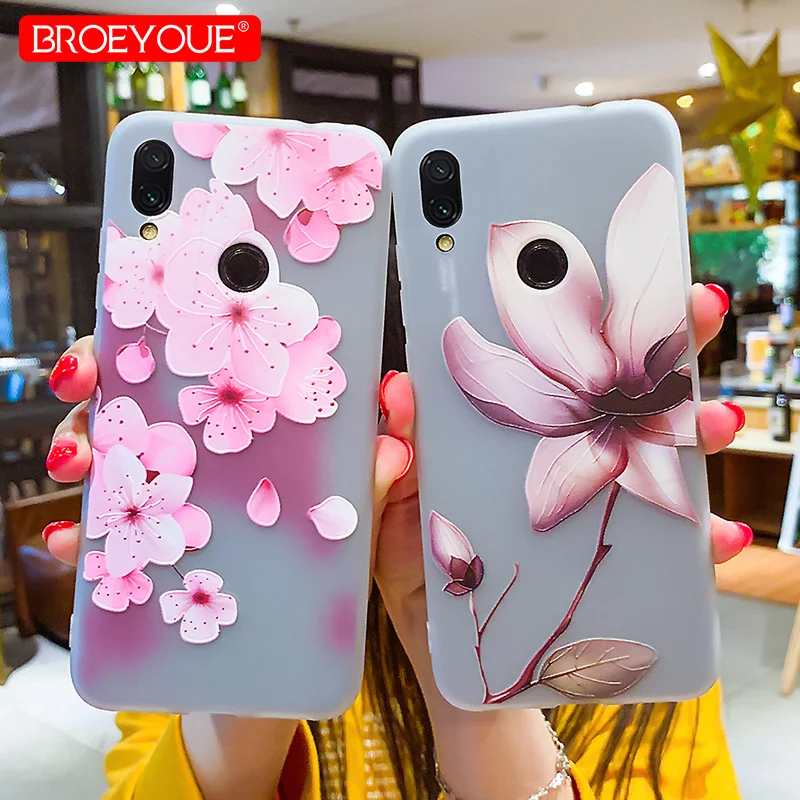 Flower Phone Cases For Redmi Note 7 Case 6 5 Pro 4X S2 Cover Forested Soft TPU Capas Xiaomi Mi 8 9 SE | Мобильные телефоны и