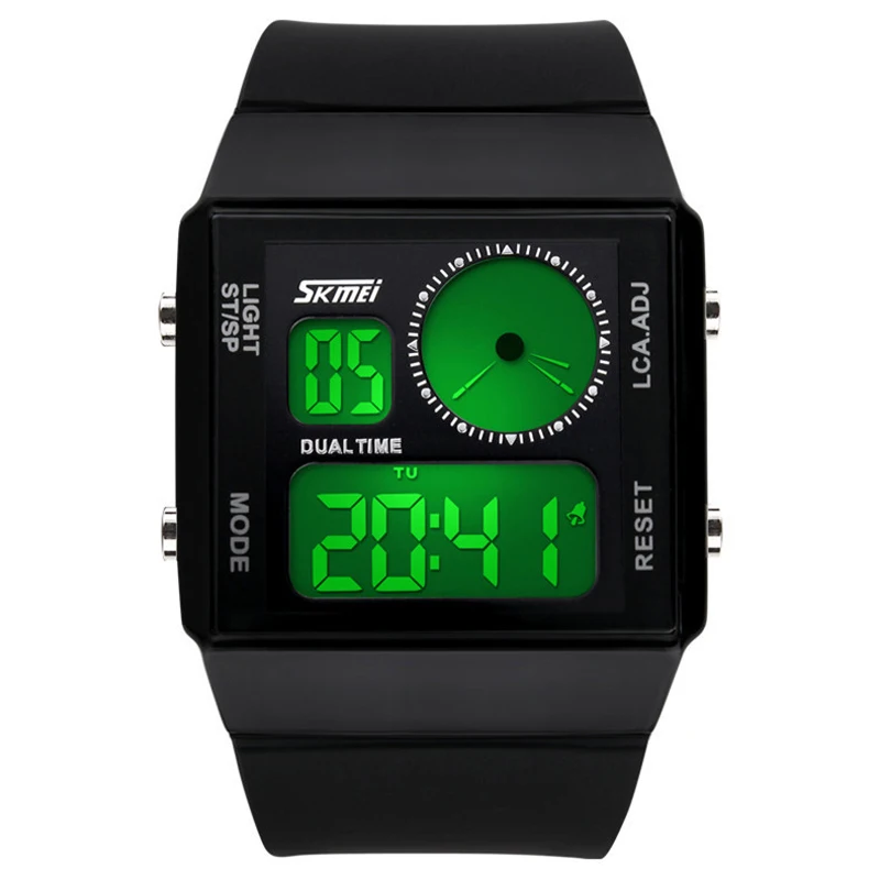 SKMEI S Shock Мужские кварцевые цифровые часы для мужчин спортивные Relojes светодиодный
