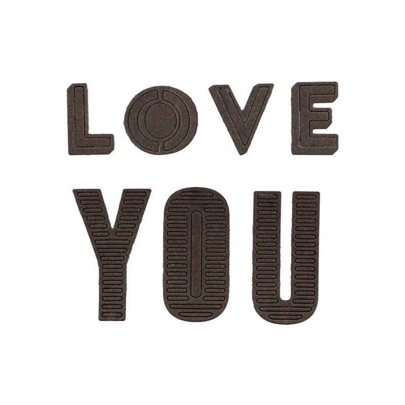 Металлические Вырубные штампы с надписью Love You для рукоделия скрапбукинга