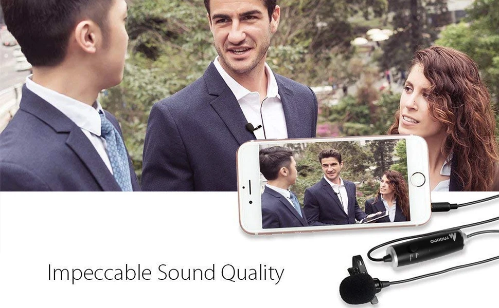 MAONO петличный микрофон Hands Free клип на лацкане Micphone 6M Condersor Mic для Подкаст DSLR камеры смартфон ноутбук AU-101