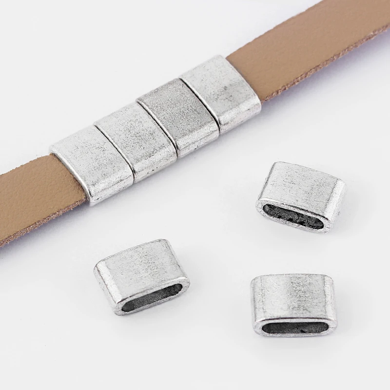 30 шт. кожаный шнур 10*2 мм|slider spacers beads|slider spacerantique bronze |