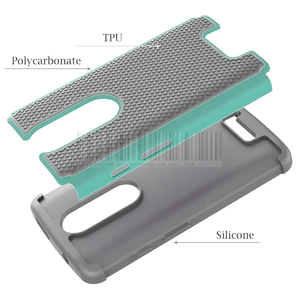 Двухслойный противоударный гибридный прочный ударопрочный резиновый жесткий