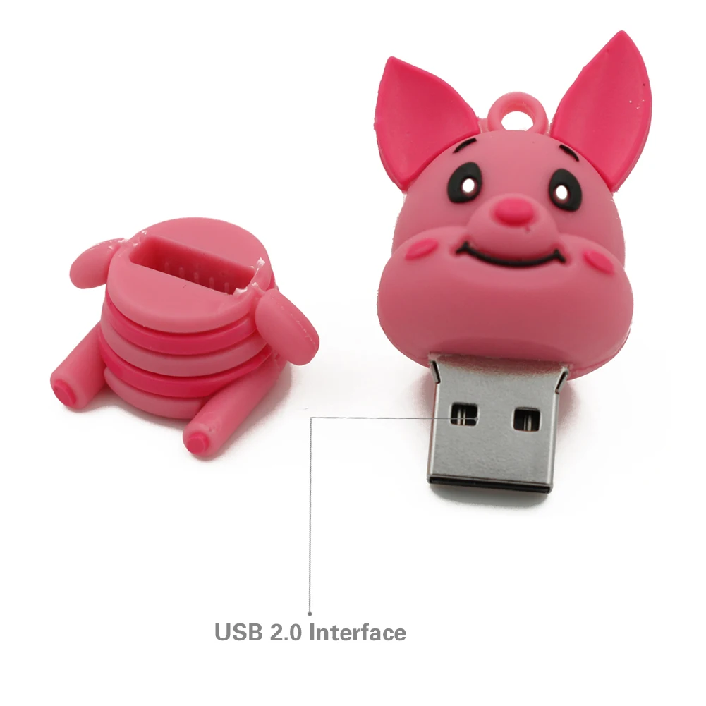 4 ГБ, 8 ГБ, 16 ГБ, 32 ГБ, Usb флеш-накопитель, флеш-накопитель с милым животным недди, u-диск, флеш-накопитель с милым осликом, тигром, карта памяти, флеш-карта