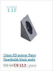 3D принтер Openbuilds v-слот черный угловой разъем кронштейн с углом 90 градусов подходит 20 мм
