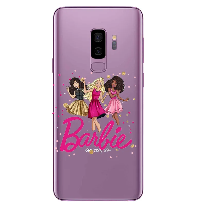 Розовый барбье Сладкий чехол Мягкие силиконовые чехлы для телефона samsung 2016 2017 A3 A5