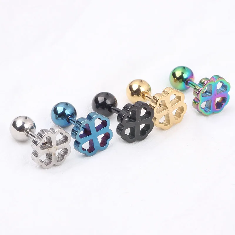 Серебряные черные титановые стальные полые болты для нот унисекс