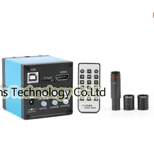 1080P 16MP HDMI USB промышленный видео микроскоп камера + ИК пульт