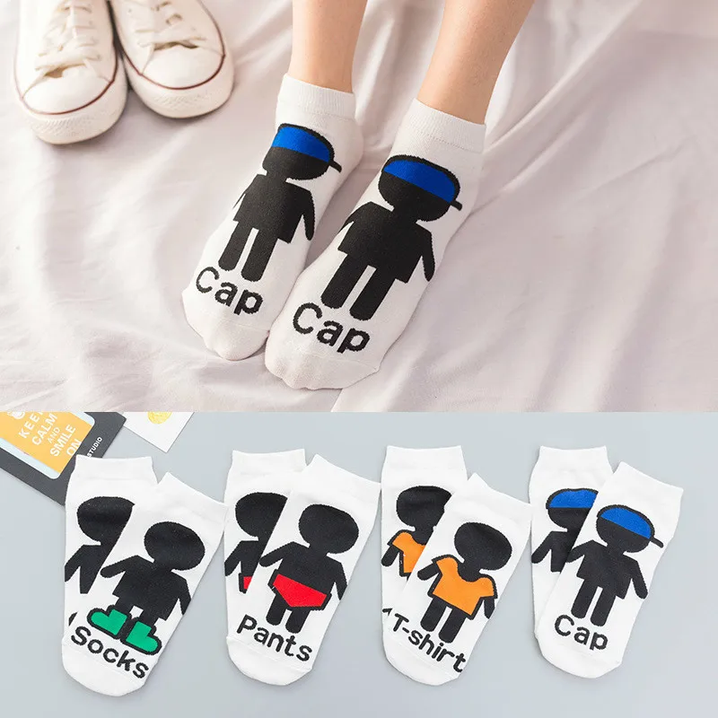 Женские короткие носки в стиле Харадзюку Calcetines Mujer Повседневные хлопковые Calzini