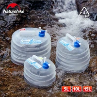 naturehike 5l 10l 15l water bottle foldable outdoor travel water buckes ultralight camping picnic water bag bottle nh14s002 t