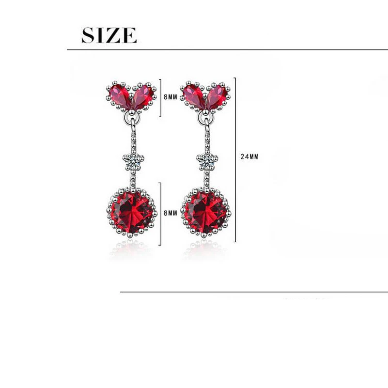 

2019 New Love Heart Drop Earrings Fashion Jewelry Crystal Long Pendientes Statement Rhinestone Drop Earrings For Women