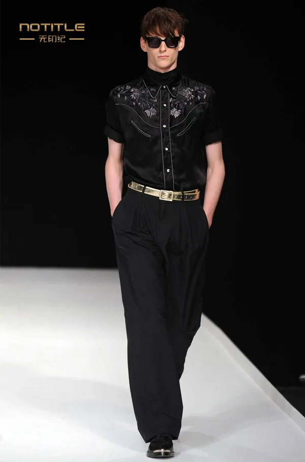 Новинка 2019 Мужская одежда Парикмахерская оригинальные штаны для показов и