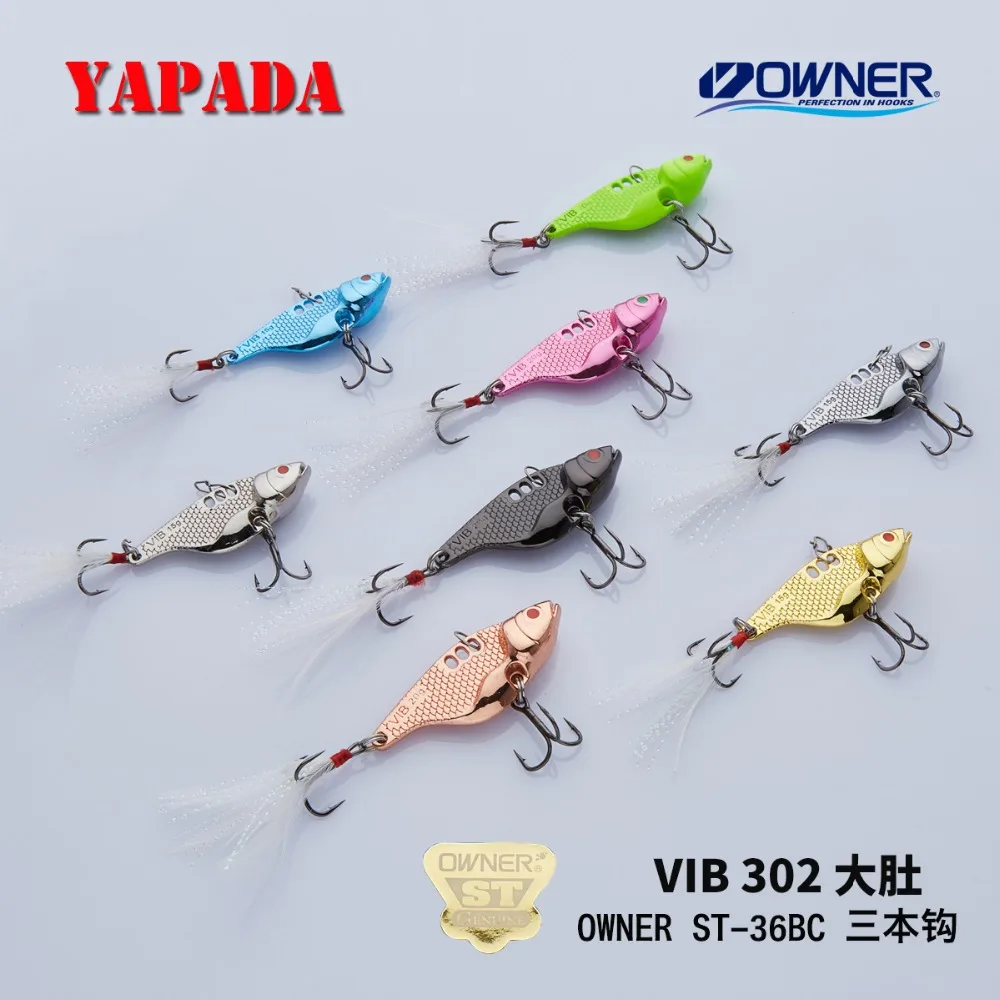 YAPADA VIB 302 большой живот 20 г/25 г усиленный тройной крючок 54 58 мм перо многоцветный