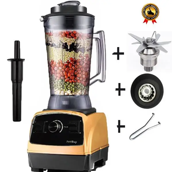 gold 3parts 2800 Вт 4.0л 3HP BPA бесплатно коммерческий профессиональный смузи мощный блендер миксер соковыжималка с немецкой технологией мотора - Цвет: gold 3parts