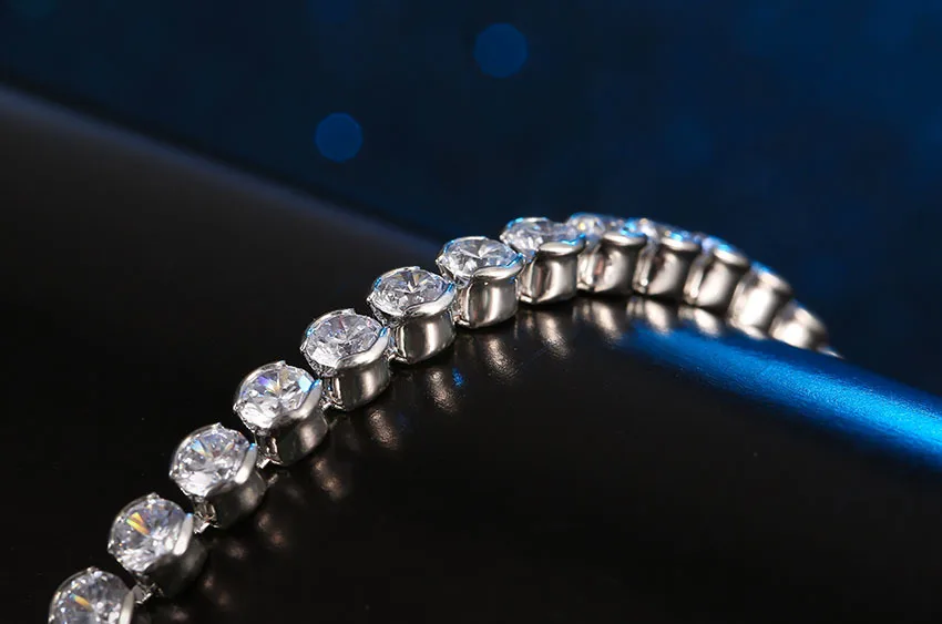 Топ AAA Браслет с фианитом модные украшения золотой Хрустальный Теннисный браслет