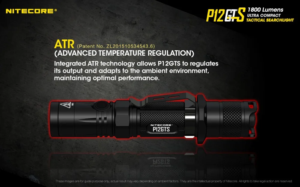 NITECORE P12GTS ручной тактический фонарь Cree XHP35 HD светодиодный Макс 1800 люмен луч бросок 226 м уличный фонарь для силовых органов
